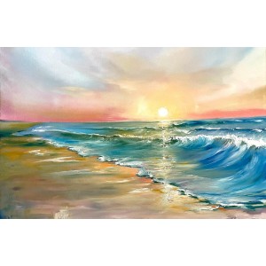 Rabia Ehsaan, Echoes Of Shorelines, 24 x 36 inch,  Oil On Canvas,  AC-REH-002